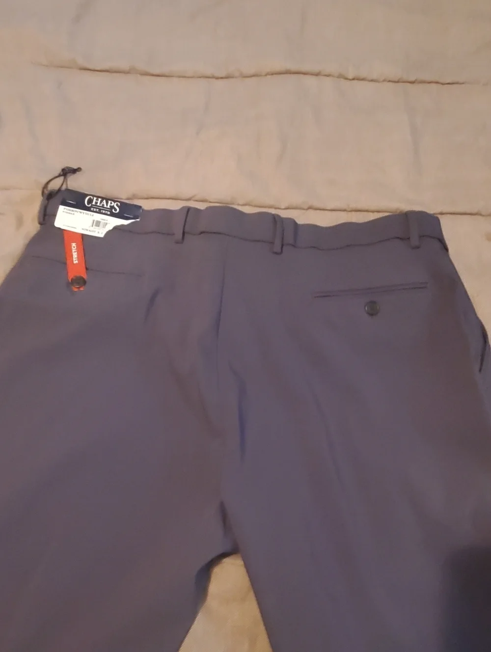 Chaps Performance Forman Pants Mens 40x30 Classic Fit Stretch Grey Casual Preppy